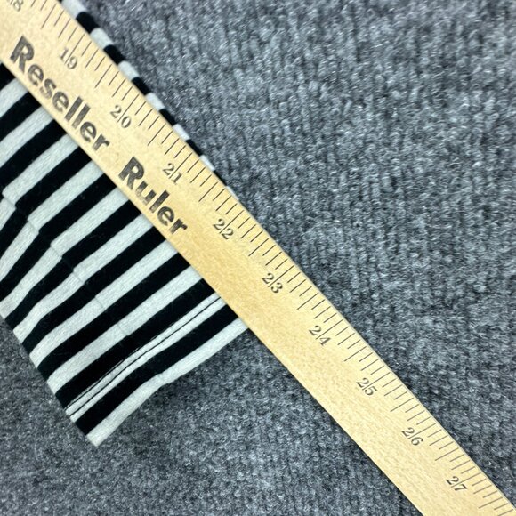 Soft Surroundings Tunic Top Womens Medium Black Striped Knit Zip Front Flowy - Picture 16 of 16